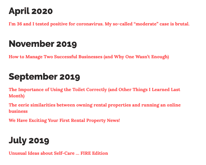 Archive Page Template | Eric Rosenberg